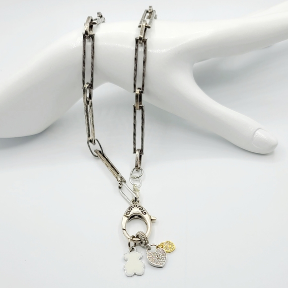 kikideeskreations Jewelry - Brushed silver chain, custom made necklace 21inch, kikideeskreations, carabiner